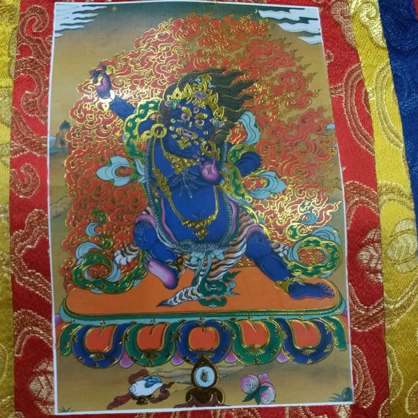 Tranh Thangka Kim Cang Thủ Bồ Tát_120x80cm